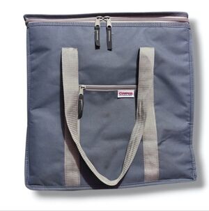 KEEP COOL x COSTCO Large Blue Grey Rectangular Zip Top Insulated Cooler Bag